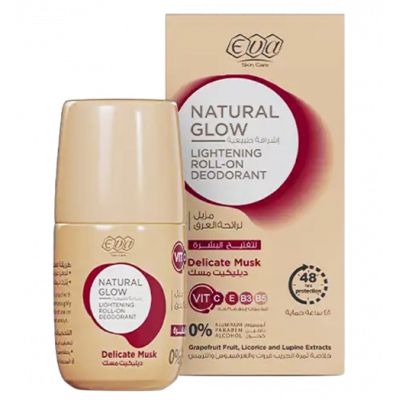 EVA SKIN CARE NATURAL GLOW LIGHTENING ROLL ON DEODORANT DELICATE MUSK 60 GM